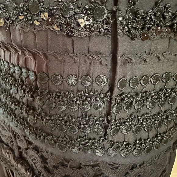 Louis Vuitton stunning black sequined & lace tank dress Size 40 (US size 8) - Picture 7 of 9